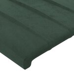 vidaXL Tête de lit avec oreilles Vert foncé 147x23x118/128 cm Velours