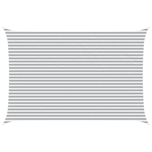 vidaXL Voile d'ombre Gris clair et blanc 4 x 6 m