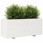 vidaXL Jardinière blanc 110x40x49 5 cm bois de pin massif