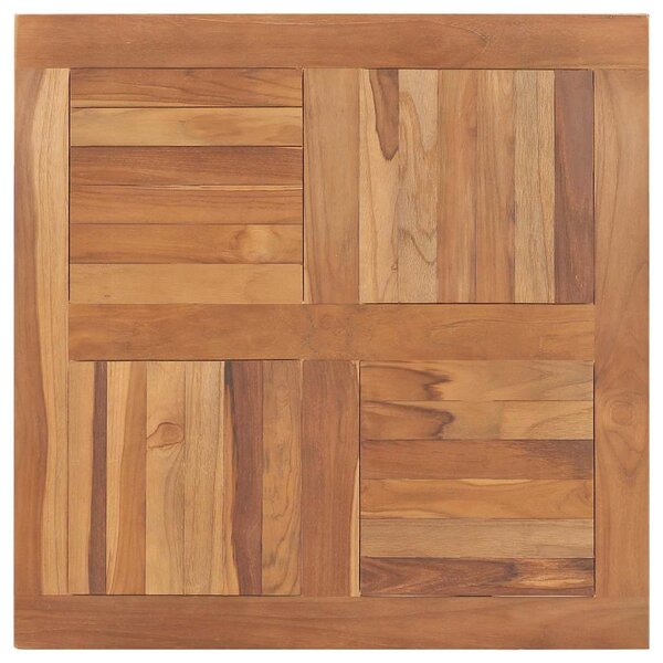 vidaXL Dessus de table Bois de teck solide Carré 80x80x2 5 cm