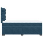vidaXL Sommier à lattes de lit avec matelas bleu 90x190 cm velours