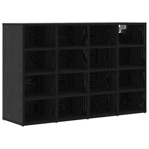 vidaXL Cabinet à chaussures avec étagère Chêne noir 103 x 30 x 67 cm