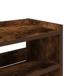 vidaXL Étagère à chaussures chêne fumé 80x25x81 cm bois d'ingénierie