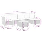 vidaXL Salon de jardin avec coussins 6 Pièces beige résine tressée