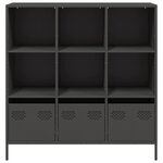 vidaXL Buffet haut noir 101 5x39x103 5 cm acier