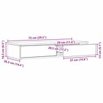 vidaXL Tiroirs de lit Chêne Sonoma 75x36 5x16 5 cm en bois d'ingénierie