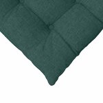 vidaXL Coussins de siège 2 Pièces Vert foncé 40 x 40 x 6 cm tissu