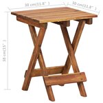 vidaXL Support pour plantes 30x30x38 cm Bois d'acacia solide