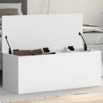 vidaXL Boîte de rangement blanc 90x35x35 cm bois d'ingénierie
