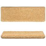 Vidaxl tapis d'escalier 5 pièces 65x25 cm beige