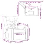 vidaXL Fauteuil de massage inclinable Rouge bordeaux Tissu