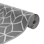 vidaXL Tapis d'extérieur ARAKIL Gris et blanc 250 x 600 cm PP