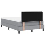 vidaXL Lit à ressorts avec matelas Gris clair 120 x 190 cm tissu