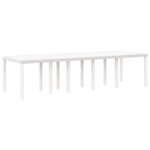 vidaXL Table de Jardin Blanc 300 x 100 x 73 cm polyrotin