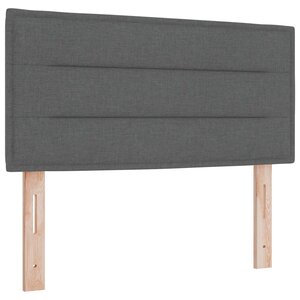 vidaXL Tête de lit LED avec bandes LED Gris foncé 90 cm tissu