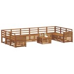 vidaXL Ensemble de canapés d'extérieur 11 Pièces Naturel