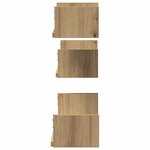 vidaXL Étagères murales 3 Pièces chêne artisanal bois d'ingénierie