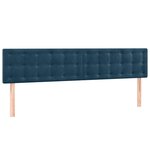 vidaXL Têtes de lit 2 Pièces Bleu foncé 90x5x78/88 cm Velours