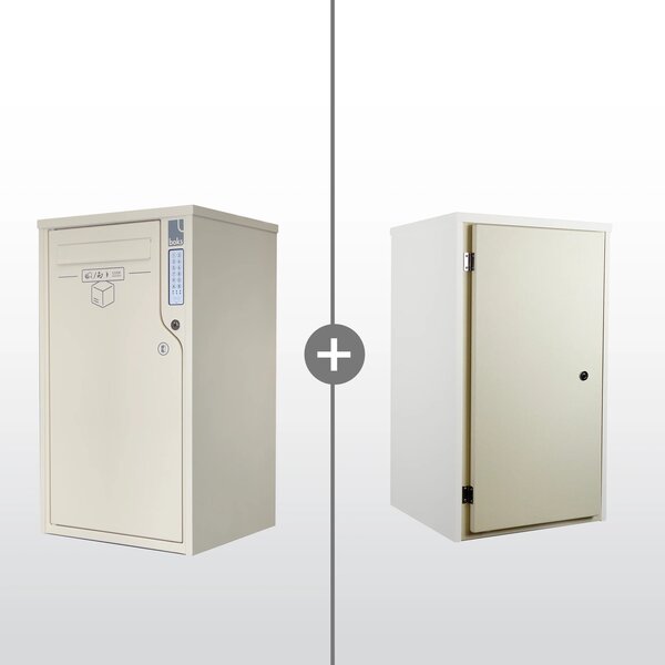 Boîte aux lettres et colis 2-en-1 connectée Boks One + Porte arrière pour encastrement (RAL 1015)