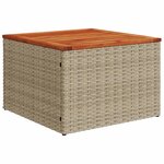 vidaXL Ensemble de canapé de jardin 6 Pièces Beige Poly rotin