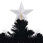 vidaXL Sapin de Noël et flocons de neige LED Noir 210 cm Fibre optique