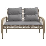 vidaXL Salon de jardin avec coussins 4 Pièces beige résine tressée