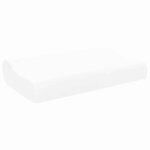 vidaXL Coussin de sommeil Uni Blanc 57 x 37 x 11 5 cm