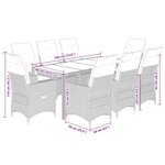 vidaXL Ensemble à manger de jardin et coussins 9 Pièces beige Poly rotin