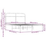 vidaXL Cadre de lit sans matelas 120x200 cm chêne sonoma