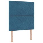 vidaXL Lit à ressorts avec tête de lit Bleu foncé 200 x 80 cm Velours