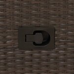 vidaXL Chaise inclinable de jardin avec coussins marron résine tressée