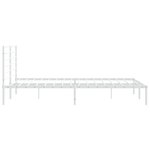 vidaXL Cadre de lit métal sans matelas et tête de lit blanc 180x200 cm