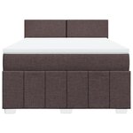 vidaXL Sommier à lattes de lit avec matelas Marron foncé 140x200 cm