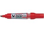 Marqueur Permanent Rechargeable V SUPER COLOR Begreen Pointe Biseautée Moyenne Rouge PILOT