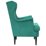 vidaXL Fauteuil Turquoise Velours