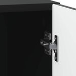 vidaXL Cabinet de chevet Noir 43 x 34 5 x 50 cm Bois d'ingénierie