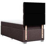 vidaXL Sommier à lattes de lit avec matelas Marron foncé 90x190 cm