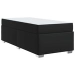 vidaXL Cadre de lit avec matelas Noir 90 x 190 cm tissu