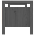 vidaXL Banc d'entrée Gris 80x40x43 cm Bois de pin massif