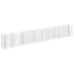 vidaXL Lit surélevé à gabion Acier galvanisé 360x30x60 cm