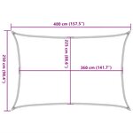vidaXL Voile d'ombrage 160 g/m² Vert clair 2 5x4 m PEHD