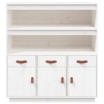 vidaXL Buffet haut Blanc 100x40x108 5 cm Bois massif de pin