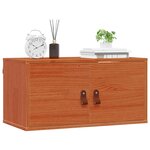 vidaXL Meuble mural avec étagère 2 Pièces Cire marron 60 x 30 x 30 cm