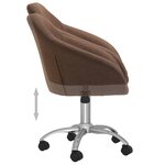 Vidaxl chaises pivotantes à manger lot de 2 marron tissu