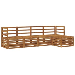 vidaXL Ensemble de canapés d'extérieur 5 Pièces Naturel
