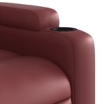 vidaXL Fauteuil inclinable électrique Rouge bordeaux Similicuir