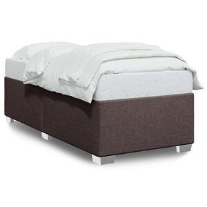 vidaXL Cadre de lit sans matelas marron foncé 100x200 cm tissu