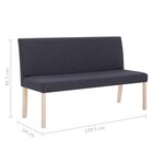 Banc banquette 139 5 cm gris foncé polyester 02_0010894