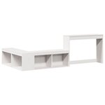 vidaXL Table de chevet avec bureau blanc bois de pin massif