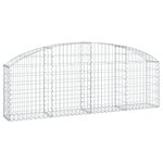 vidaXL Panier de gabions arqué 200x30x60/80 cm Fer galvanisé